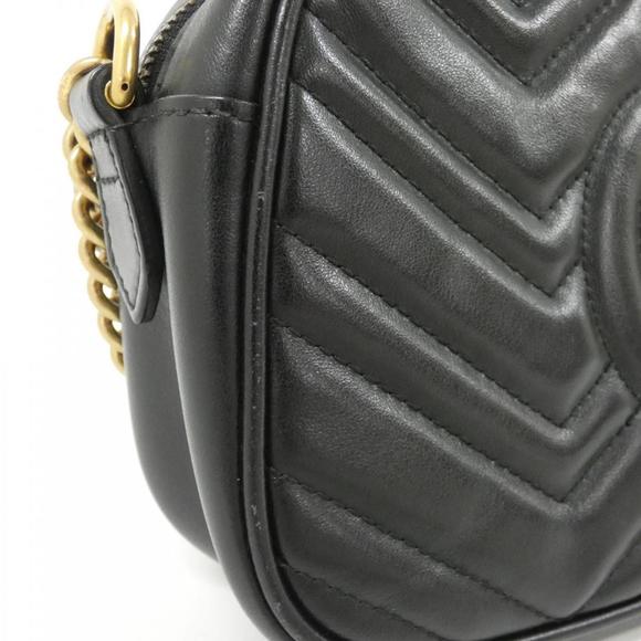 GUCCI Black GG Marmont Shoulder Bag - Picture 6 of 10